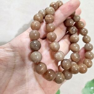 9-10mm peach moonstone bracelet